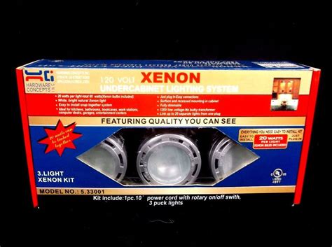 120v under cabinet puck lighting. NEW & SEALED 3-Light XENON 120V UNDERCABINET LIGHTING ...
