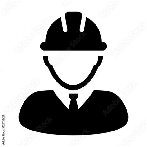 Construction Worker Employee Engineer People Vector Icon