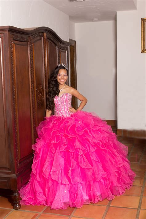 Hot Pink Quince Dress Indoors Quinceanera Dresses Pink Quince Dress Quince Dress