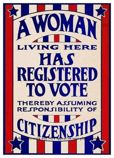 5x7 Womens Suffrage Vote Poster Photo Retro 1920 Woman Right Etsy Uk