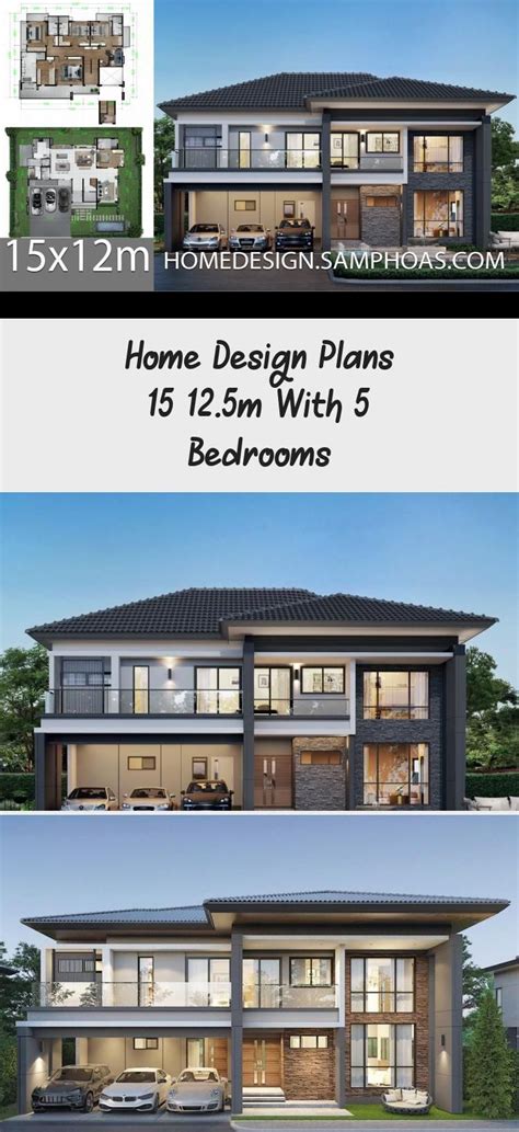 Modern House Design Plan 75x75m With 3beds Home Ideas