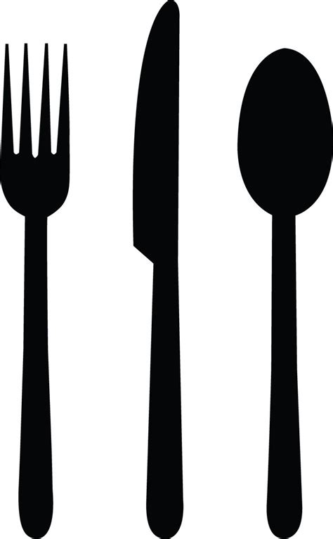Knife And Fork Clipart Clip Art Library Silhouette Free Free Clip