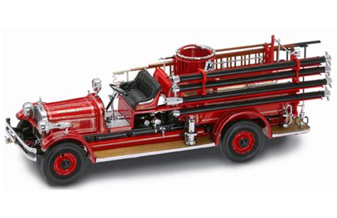 1927 Seagrave Fire Truck Red Yatming 20128 124 Scale Diecast