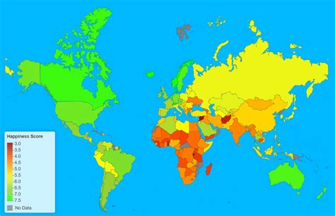 World Happiness Map 2016 Can Someone Make A Map Out Of