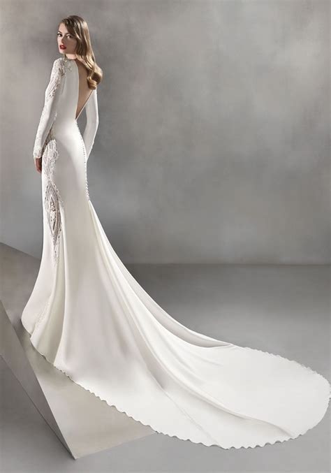 atelier pronovias beaded long sleeves wedding dress hk designer bridal room