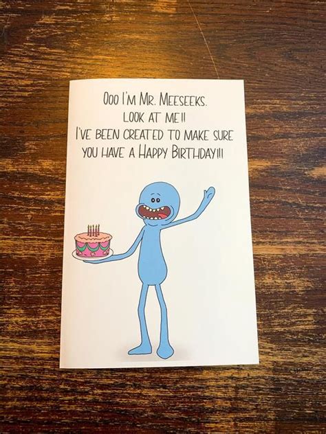 Good move and hopefully he can fire charlton back up to the championship. Mr. Meeseeks Birthday Card | Funny birthday cards ...