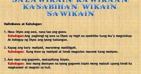 Salawikain Example Tagalog Hot Sex Picture