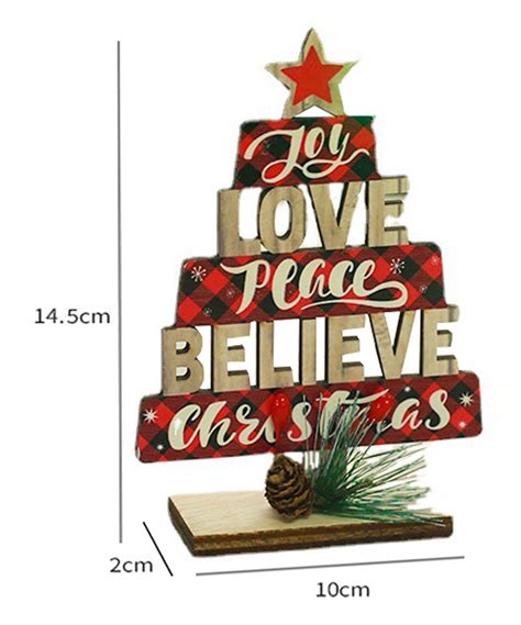 Red And Brown Joy Love Peace Christmas Tree Décor Zulily