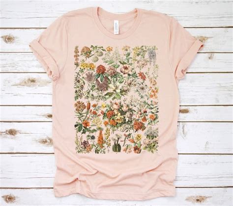 Botanical Shirt Vintage T Shirt Flower T Shirt Tee Vintage