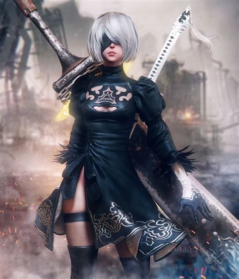 NieR Automata 2B by AnubisDHL on DeviantArt ニーア オートマタ ニーア オートマタ