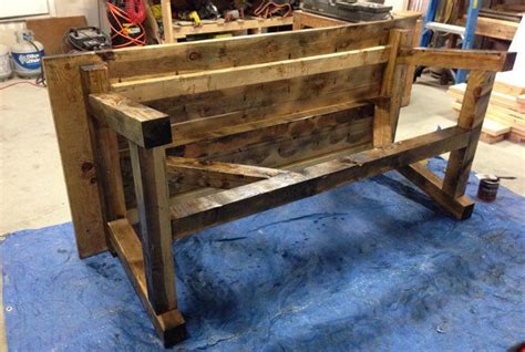 Learn how to finish a table using steel wool and vinegar to distress and give the wood an aged look. How to Build a Rustic and Bold Farm Table - DIY Projects with Pete