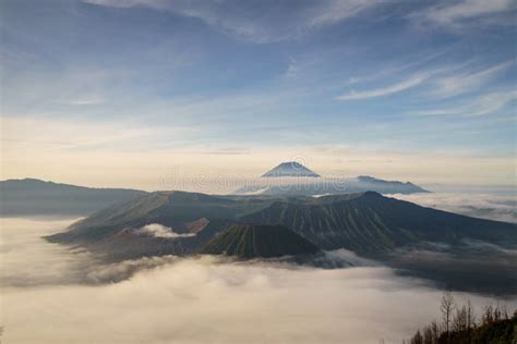 Mount Bromo Volcano Gunung Bromo In East Java Indonesia Stock Photo
