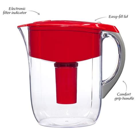 Amazon Com Brita Grand Water Filter Pitcher Red Cup Kitchen Dining
