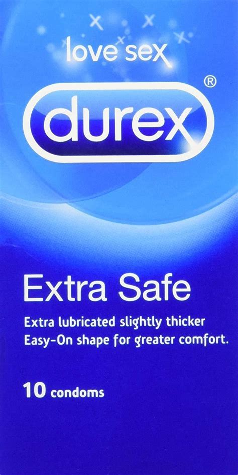Durex Extra Safe Condoms Thicker Extra Lubricated Retail Box Of 3 And 10