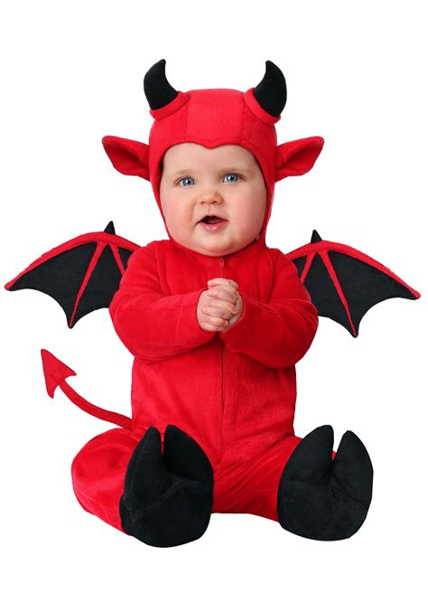 Baby Infant Toddler Little Devil Demon Halloween Belly Costume Tunic