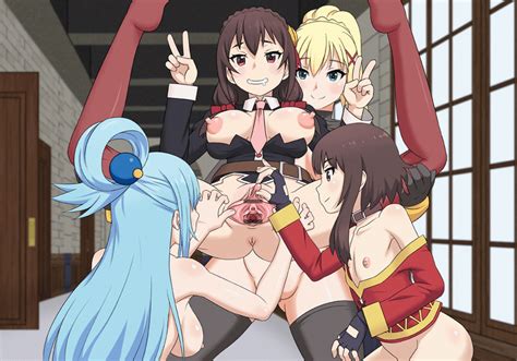 Rule 34 4girls Animated Aqua Konosuba Censored Clitoris Clothing