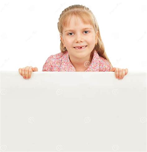Little Girl With Blank Stock Image Image Of Background 22665547