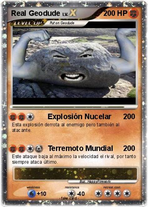 Pokémon Real Geodude 4 4 Explosión Nucelar My Pokemon Card