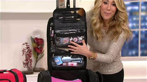 weekender bag with snap in toiletry case by lori greiner on qvc youtube