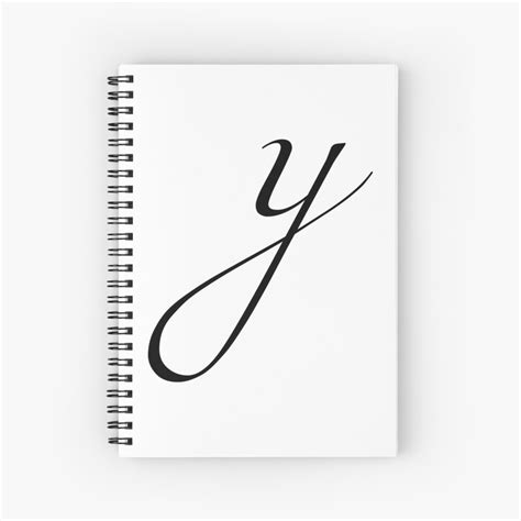 Monogram Lower Case Y Spiral Notebook For Sale By Designsbyleah