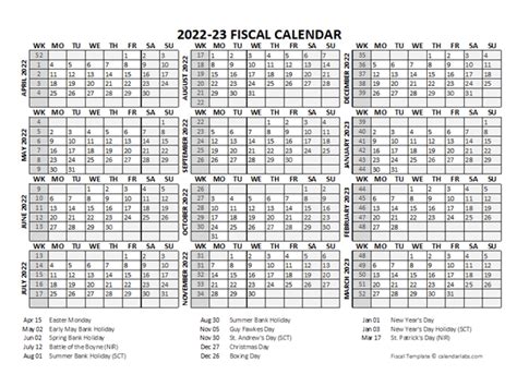 2022 Fiscal Calendar Template Starts At April Free Printable Templates