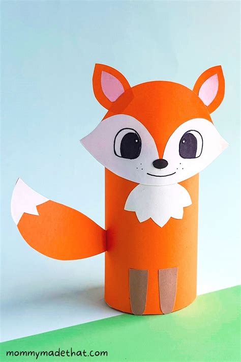Toilet Paper Roll Fox Craft Free Printable Template Fox Crafts
