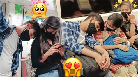 Sleeping On Strangers In The Metro Prank Epic Reaction Kundan Prankster Youtube