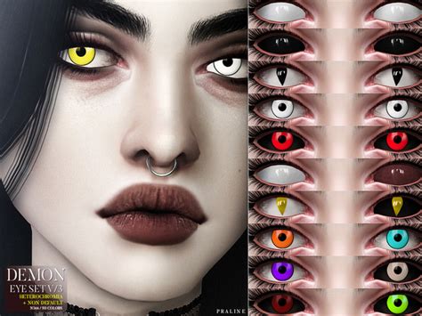 Nd Demon Eyes V3 Heterochromia N144 By Pralinesims At Tsr Sims 4