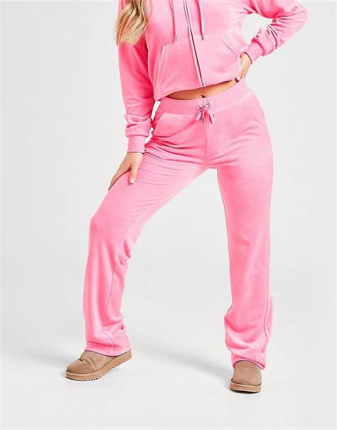 New JUICY COUTURE Womens Diamante Velour Joggers From JD Outlet Pink Fruugo UK