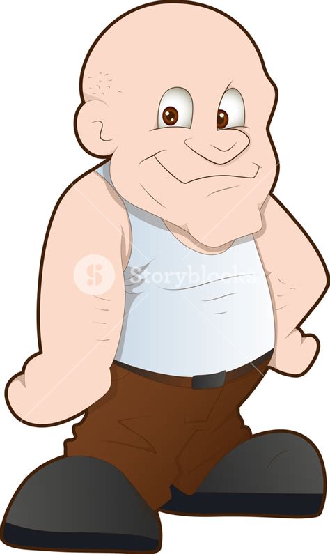 Bald Man Cartoon Character Royalty Free Stock Image Storyblocks