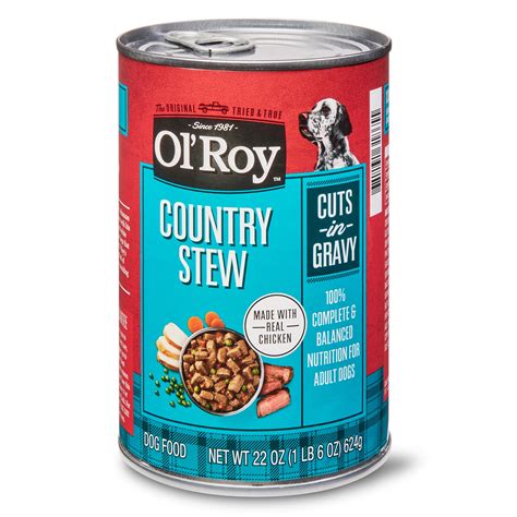 Ol Roy Chicken Flavor Gravy Stew Wet Dog Food For Adult 22 Oz Can