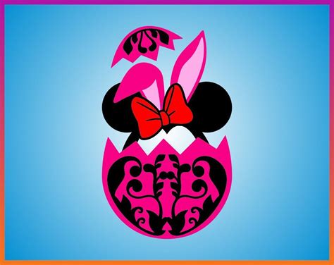 Mickey Head, Mickey Minnie Mouse, Disney Easter, Circle Monogram