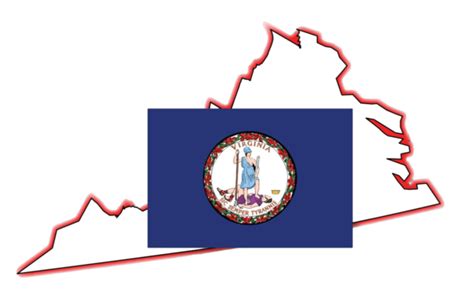 Virginia State Flag As Bunting Triangle Vector Isolated Virginia Vector