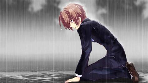 1920x1080 Sad Anime Boy Image Triste Dibujos Animados Que Solo Foto De