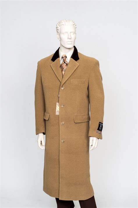 Xxiotti Mens Cashmere Blend Full Length Top Coat