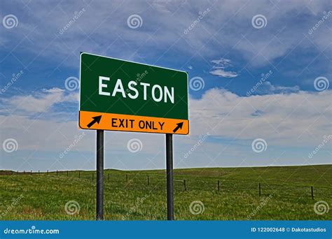 Us Highway Exit Sign For Easton Stock Photo Image Of America Daytime