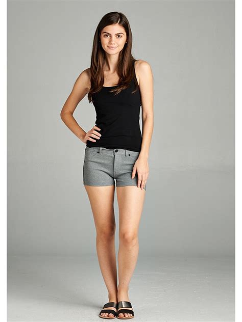 Essential Basic Women Classic Summer Casual Stretchy Low Rise Shorts