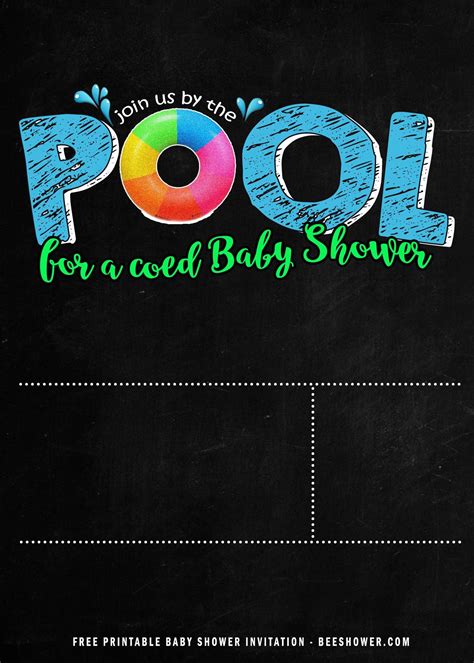 Download Now Free Pool Party Coed Invitation Templates Free