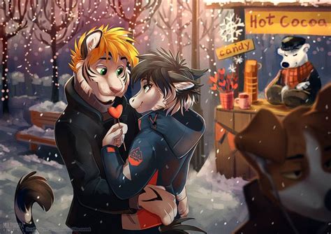 Warm Winter Hugs By Multyashka Sweet Furry Drawing Furry Art Anime