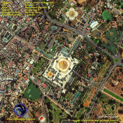 Worldview 2 Satellite Image Of Yangon Myanmar Satellite Imaging Corp