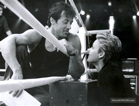 Rocky Iv Behind The Scenes Photo Of Sylvester Stallone And Brigitte