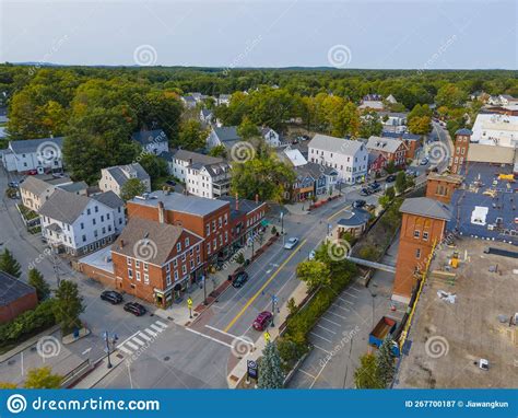 Newmarket Town Aerial View Nh Usa Stock Image Image Of Arts Center