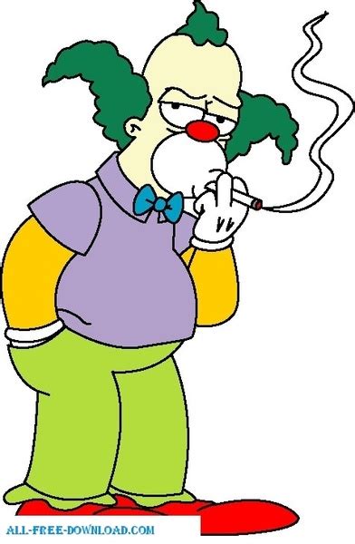 Krusty The Clown 01 The Simpsons Vectors Graphic Art Designs In