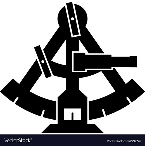 sextant silhouette royalty free vector image vectorstock