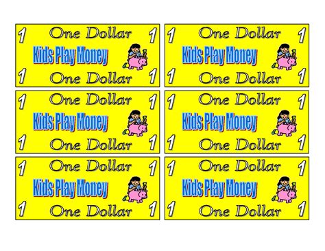 Printable Play Money For Kids Activity Shelter