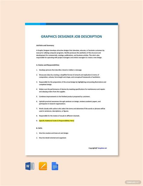 9 Sample Graphic Designer Job Descriptions Pdf Doc