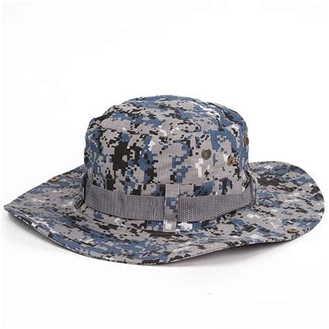 Military Camouflage Bucket Hats Camo Fisherman Hats With Wide Brim Sun