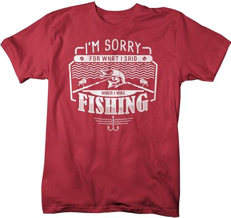 Mens Fishing T Shirt Sorry For Said While Fishing Shirt Funny Fishing