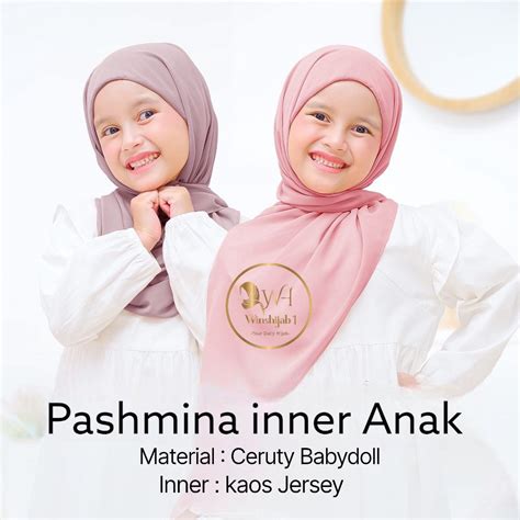 Hijab Pashmina Inner 2 In Children Aged 4 10 Years Babydoll Inner