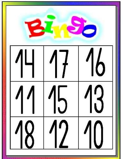 Mi Escuela Divertida Juego Didáctico Bingo De Números